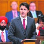 Canada’s Prime Minister Justin Trudeau delivers a formal apology for the Komagata Maru incident in the House of Commons on Parliament Hill in Ottawa, Canada, on May 18.