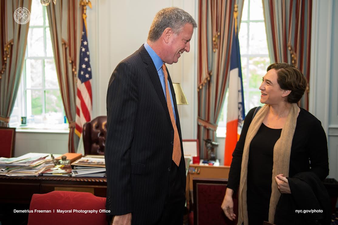 PIC 1 Mayor de Blasio with Barcelona Mayor