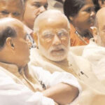 PM Narendra Modi with BJP ministers and party veteran LK Advani