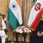 Prime Minister Narendra Modi with Iranian President Hassan Rouhan during their meeting in Tehran, Iran. Photo/ Courtesy PTI