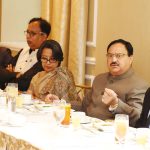 Seen in the picture are Consulate General of India NY Riva Ganguly Das to the left and USIBC President Mukesh Aghi at right.