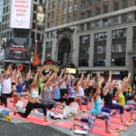 International Yoga Day at Times Square, New York, June 21, 2015. Photo /Mohammed Jaffer-SnapsIndia