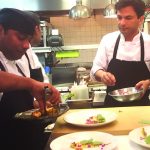 Dheeraj Tomar with celebrity Chef Vikas Khanna (right)