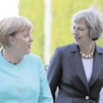 UK PM MAY VISITS GERMANY FOR BREXIT