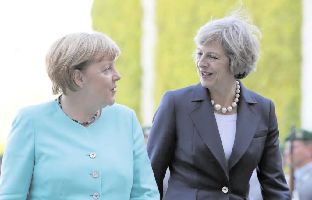 UK PM MAY VISITS GERMANY FOR BREXIT