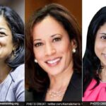 Pramila Jayapal, Kamala Harris, and Lathika Mary Thomas
