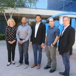 Intel has announced it has acquired San Diego, Calif.-based Nervana Systems for $400 million. Pictured (left to right) are Intel Data Center Group VP and GM Diane Bryant, Nervana co-founders Naveen Rao, Arjun Bansal and Amir Khosrowshaki; as well as Intel vice president Jason Waxman. (Intel photo)