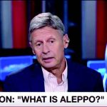 Libertarian presidential candidate Gary Johnson was confounded by the question "What would you do, if you were elected, about Aleppo?"