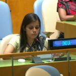 First secretary to the Indian permanent mission to the UN Eenam Gambhir responding to Nawaz Sharif’s speech