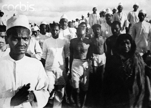 Mahatma Gandhi leads the Salt Satyagraha
