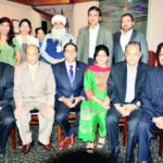 Raja Krishnamoorthi seen here with the hosts [L to R seated] Dr. Vijay Prabhakar, Iftekhar Shareef, Sanhita Agnihotri, Ajai Agnihotri, Keerthi Ravoori [Standing L to R] Shirley Kalvakota, Poonam Gupta, Nazneen Hashmi, Daljit Singh, Babu Patel & Dr. Hyder Mohammed.