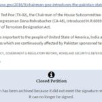 Online Petition to Declare Pakistan a Terrorist State Shut Down