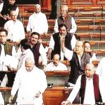 Congress leader Mallikarjun Kharge, SP chief Mulayam Singh Yadav and other MPs in the Lok Sabha during the winter session of Parliament on Thursday, November 17.