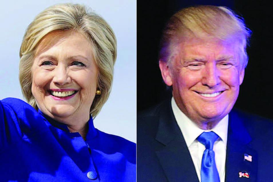 THOUGH THE PRESIDENTIAL ELECTION IS BELIEVED TO BE TIGHT, THE LATEST POLLS GIVE HILLARY A SLENDER LEAD OVER TRUMP.