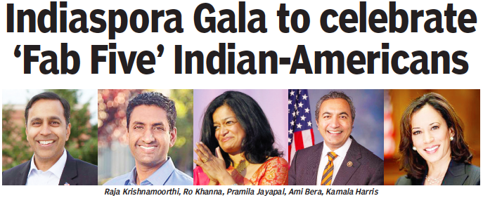 Indiaspora Gala to celebrate ‘Fab Five’ Indian-Americans