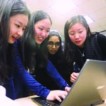 Archana Verma from Jericho Senior High School, Long Island, New York is third from left.