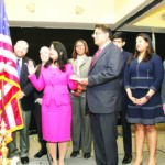 Dr. Neeta Jain was sworn in by Congressman Joseph Crowley.