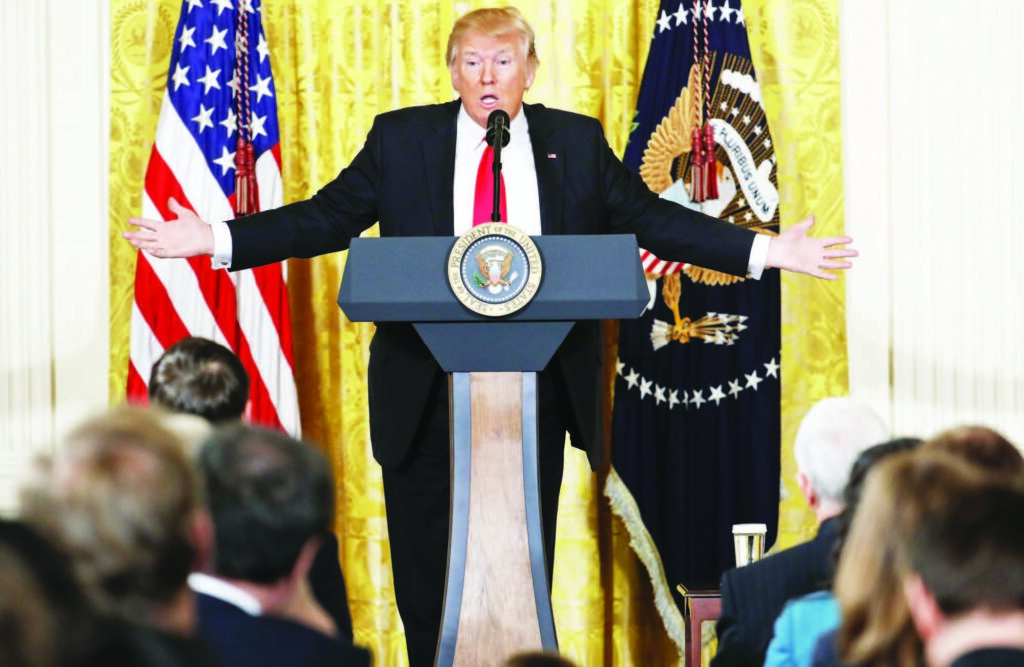 Trump rails at media for its reporting repeating umpteenth time CNN is fake media