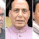 Which one’s the next resident of 5, Kalidas Marg? Will it be (from left) Manoj Sinha, Rajnath Singh or Keshav Prasad Maurya? Or will it be someone else?
