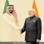 PM Narendra Modi shakes hands with Deputy Saudi Prince Mohammad bin Salman.