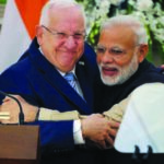 Israeli President Reuven Rivlin and India's Prime Minister Narendra Modi.