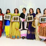 Honorees with Shabana Azmi (6th from left). Neeta Bhasin, organizer of 'Diwali at Times Square' is seen to the left of Shabana Azmi