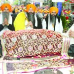 The Parade was led by Guru Granth Sahib (the Holy Book of the Sikhs). The Sikhs regard Shri Guru Granth Sahib as their Living Master. Hence, the priests are always in attendance. Photos/ Baldev-BJ Video-6464037334