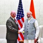 US NSA Lieut Gen HR McMaster with Prime Minister Narendra Modi. Photo courtesy: Twitter handle of PIB
