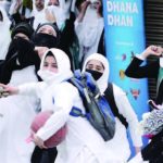 Resistance is a way of life in Kashmir valley. Girls protest against police in a school in Srinagar