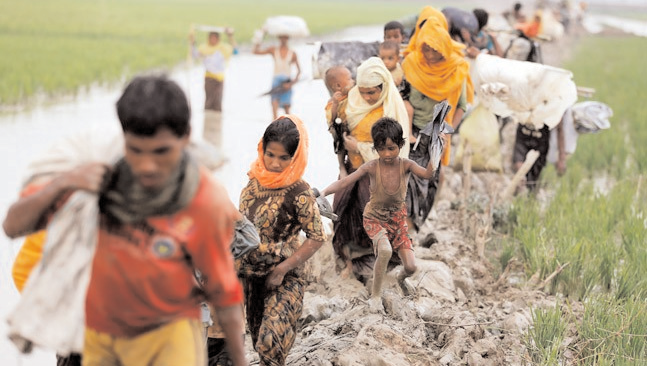Fleeing to Bangladesh