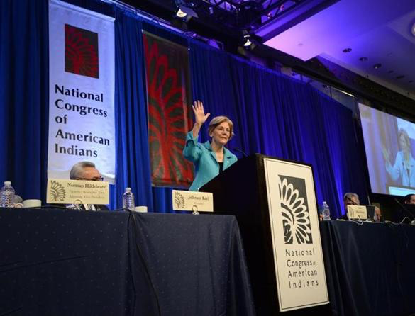 National Congress of American Indians surprised by Elizabeth Warren