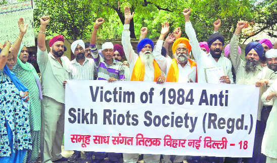 Sikh riot victims protest