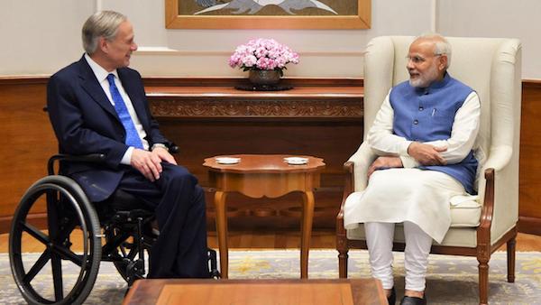 Texas gov Abbot meeting with Modi