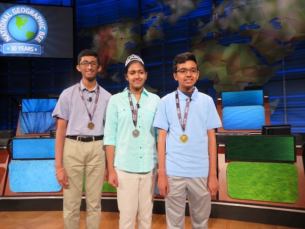 Indian American whiz kids winners of the 2018 National Geographic Bee