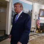 Trump walking away