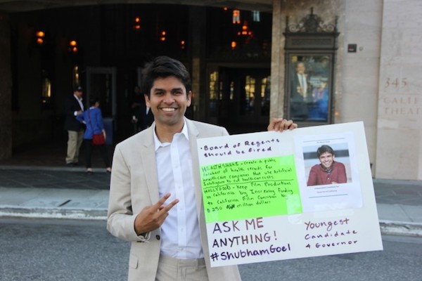 Indian American Techie Shubham Goel Is California’s Youngest Governor Candidate