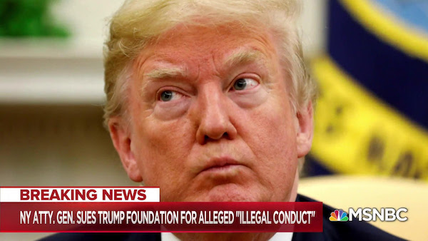 MSNBC breaking news on Trump Foundation