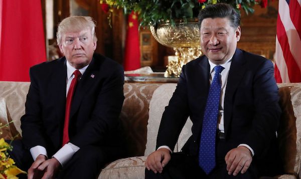 trump and Chinese President at Ma a Lago
