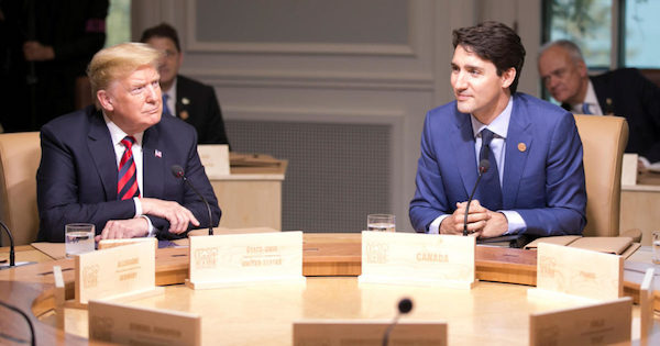 US President Trump (left) and Canada’s Prime Minister Trudeau No headway
