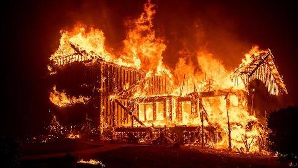 A burnt house