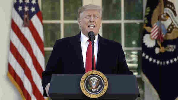 Donald Trump speaks from Rose Garde Jan 25 Screen shot