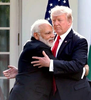 Modi with Trump at the White House on June 27
