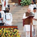 Amit Shah being sworn in as Home Minister of India