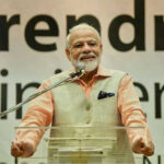 Modi addressing community in Japan