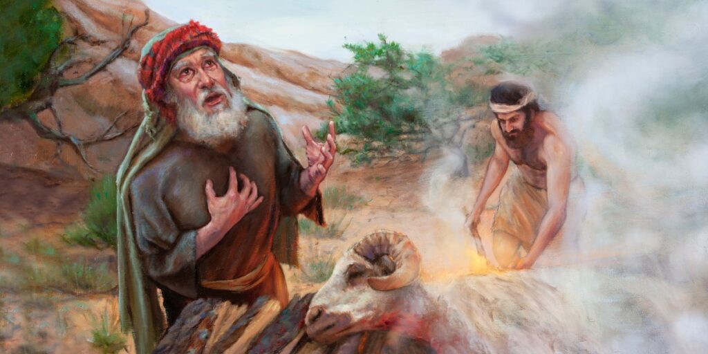 Prophet Abraham sacrficing