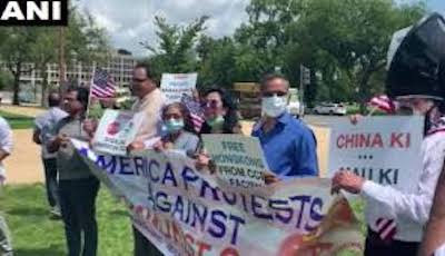 Indians Americans protest against China