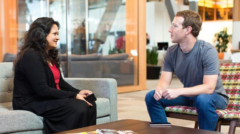 Ankhi Das and Marc Zuckerberg