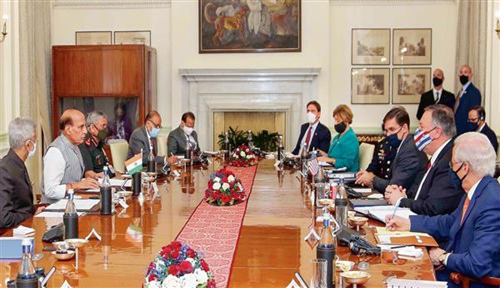 India US 2+2 dialogue pic for India US defense