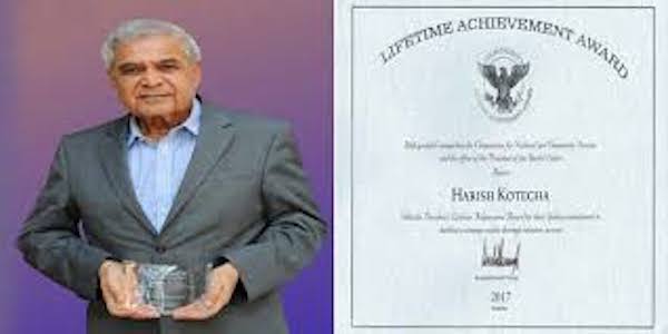 Indian American Philanthropist Gets Lifetime Achievement Award