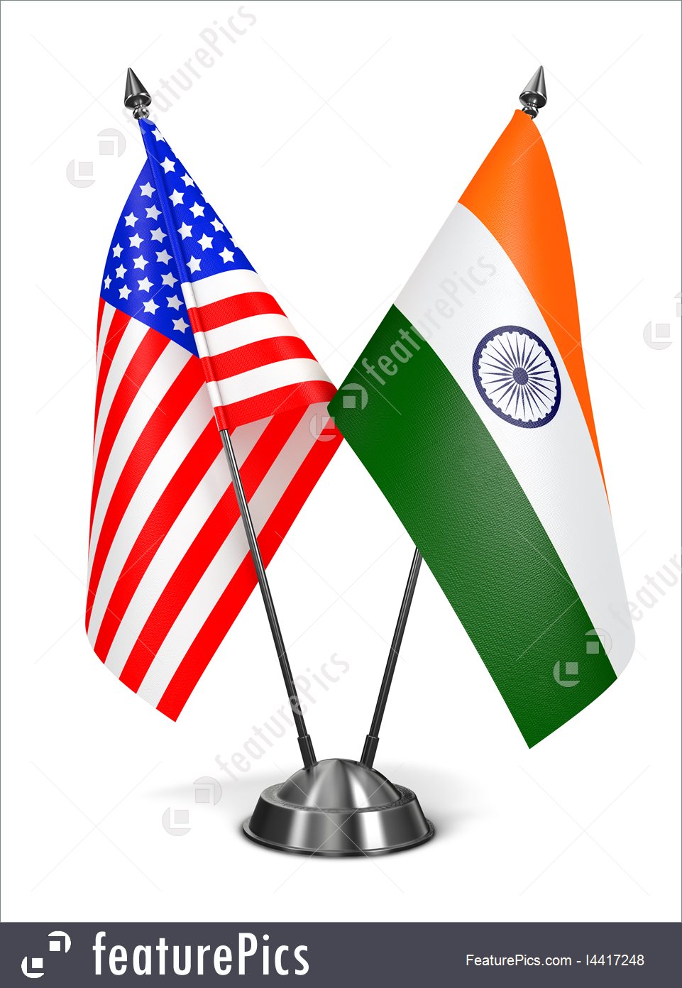Flags of India and US